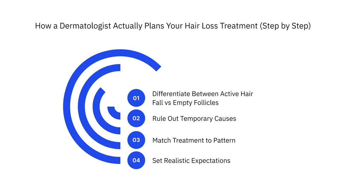 How a Dermatologist Actually Plans Your Hair Loss Treatment (Step by Step)